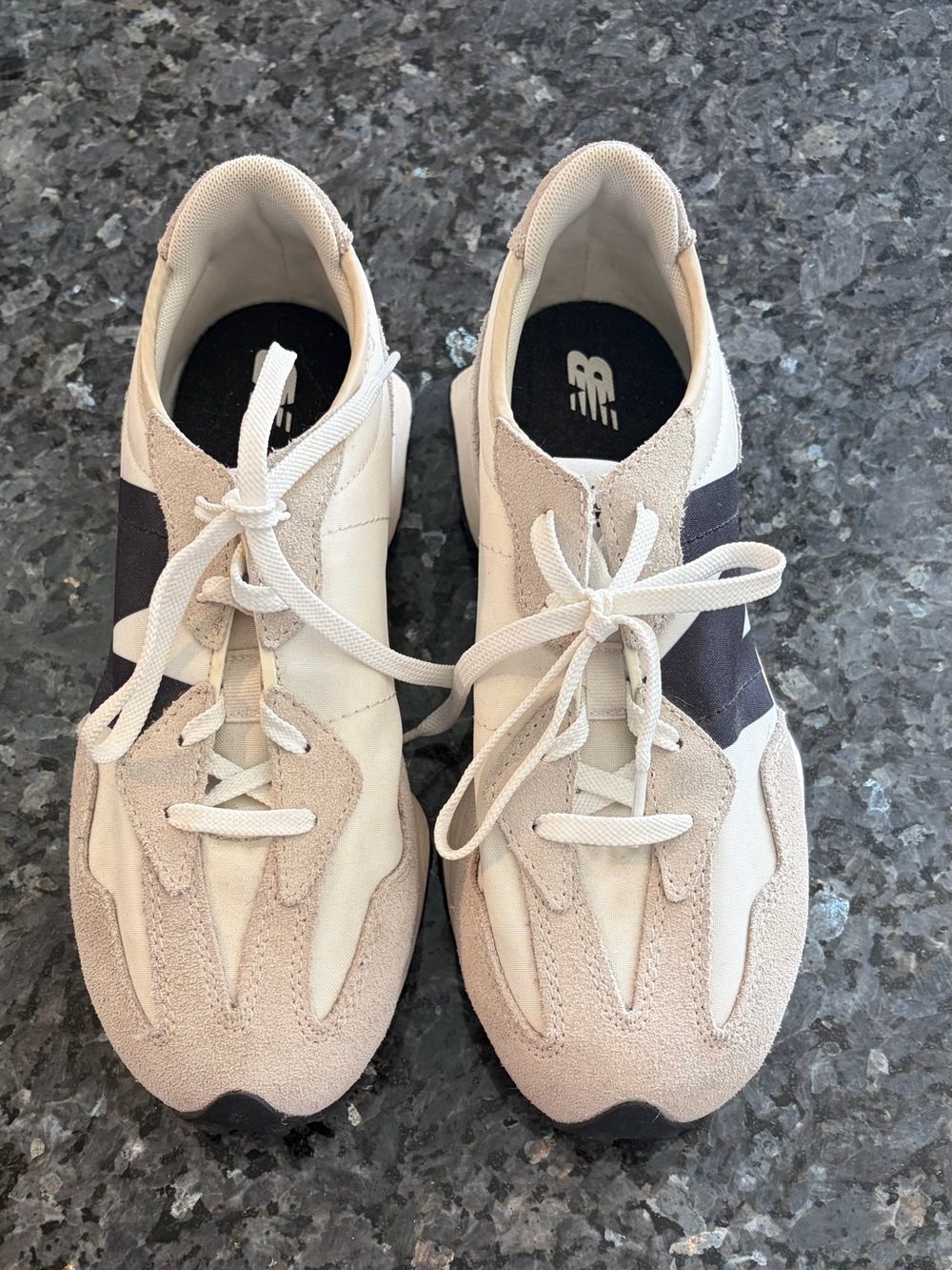 New Balance Beige and Black Women’s Athletic Sneakers